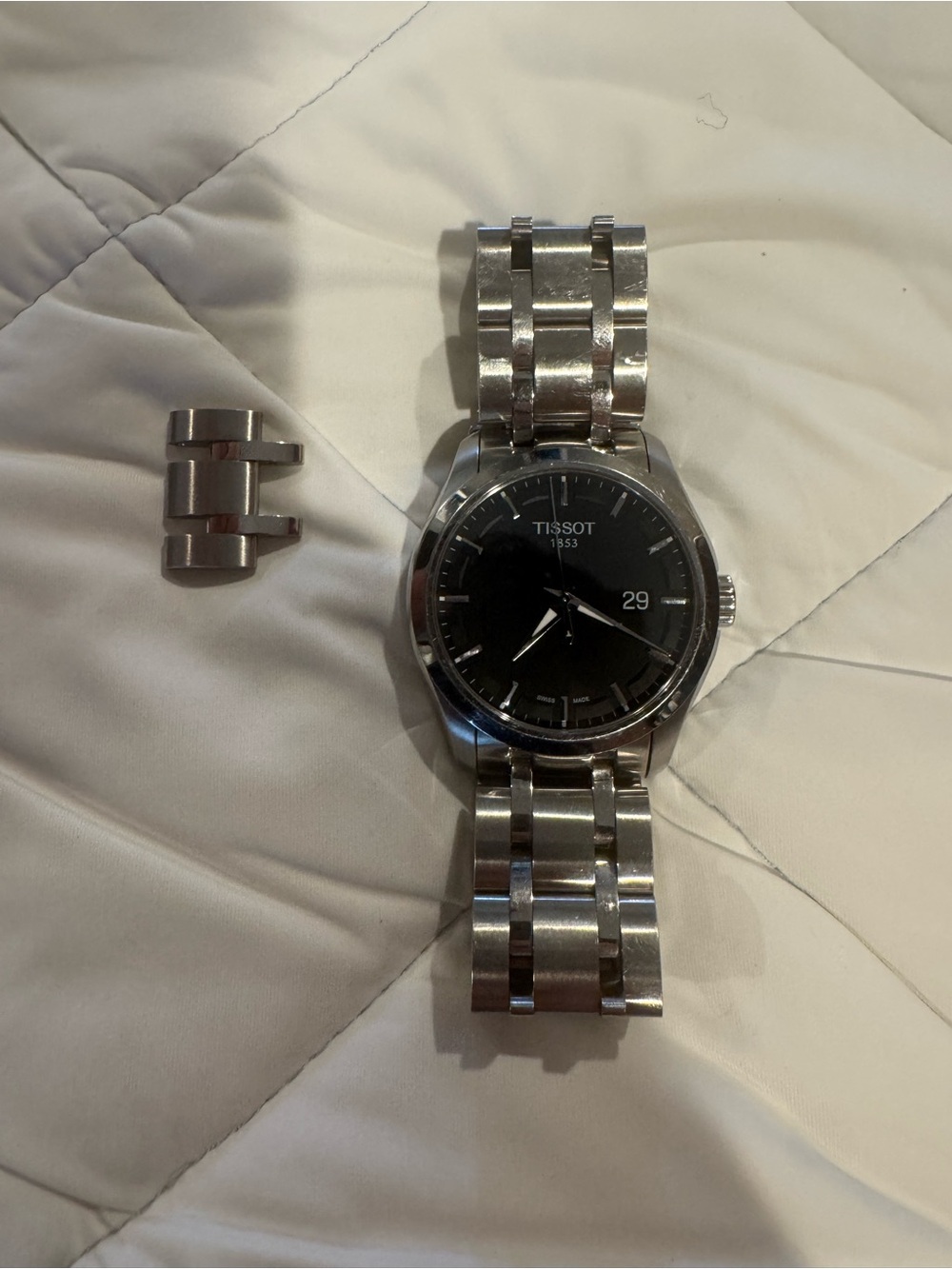 Tissot Men's Stainless Steel Watch - Black Dial